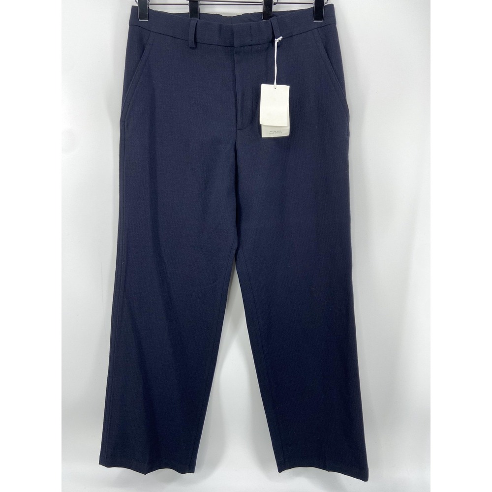 COS Trouser Pants Mens 36R Navy Relaxed-Fit Wool Minimalist Professional Classic